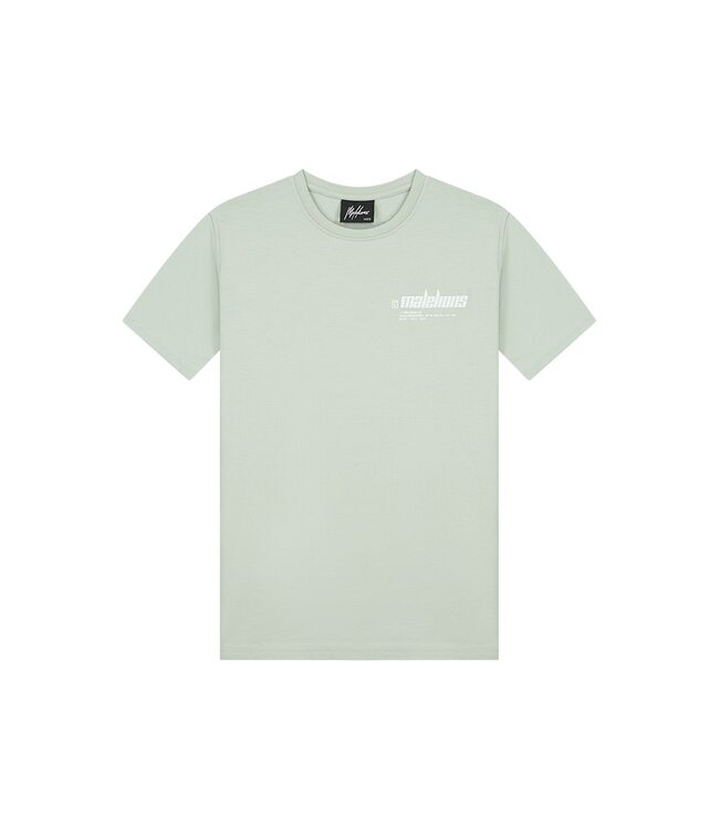 Malelions T-shirt worldwide - Aqua grijs