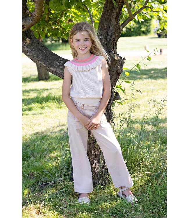 NoNo Meisjes broek cargo - Simoa - Desert zand