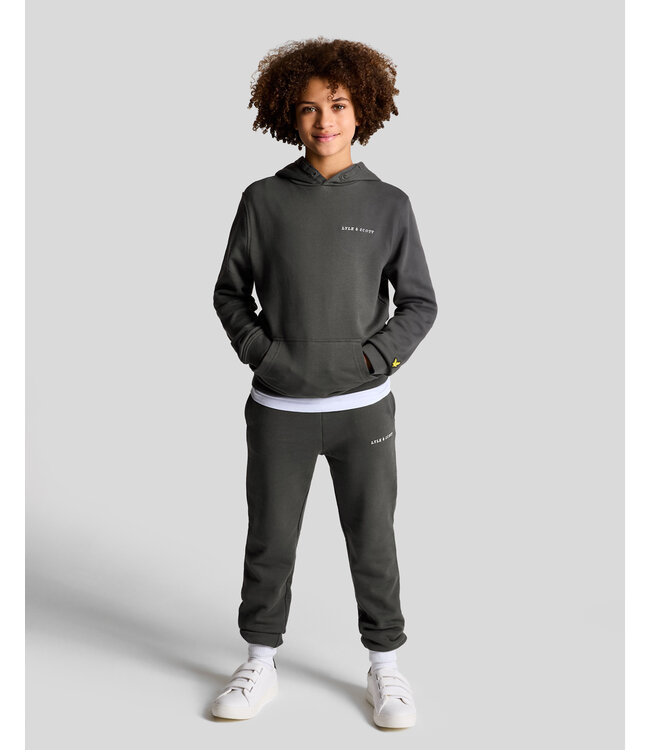 Lyle & Scott Sweat broek Script - Gun metal grijs