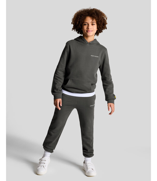 Lyle & Scott Sweat broek Script - Gun metal grijs