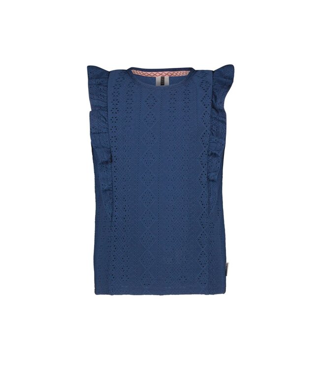 B.Nosy Meisjes blouse - Tessa - Lake blauw