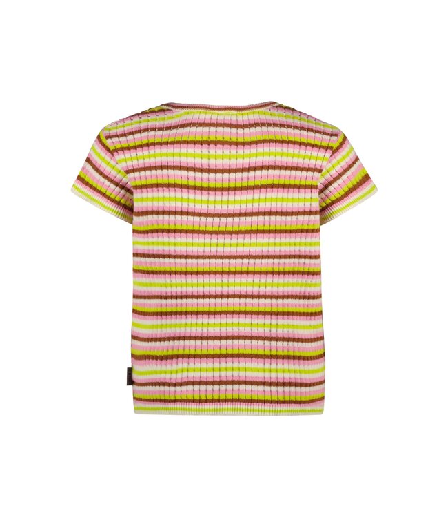B.Nosy Meisjes t-shirt - Gaby - Glossy streep