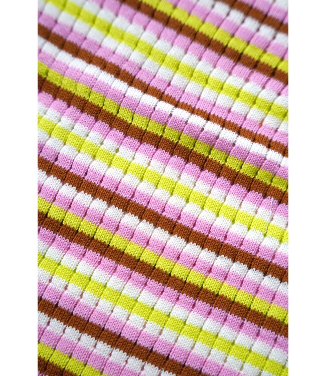 B.Nosy Meisjes t-shirt - Gaby - Glossy streep