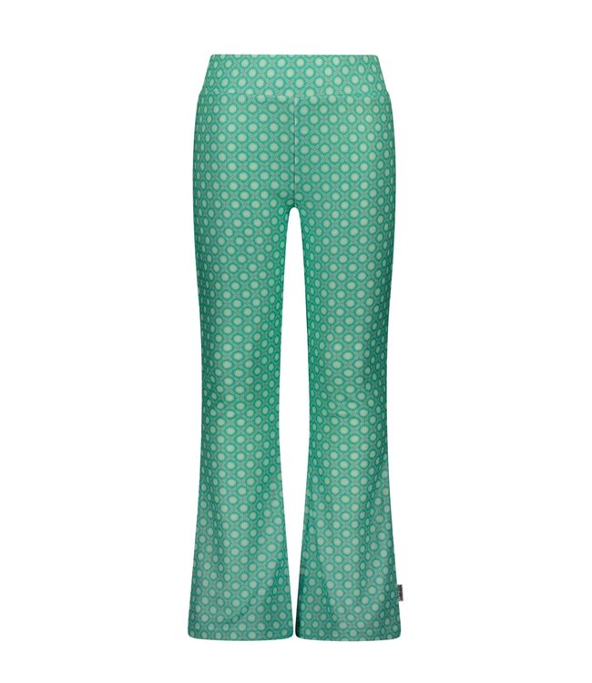 B.Nosy Meisjes flair broek groen - Esmee - Terazzo AOP