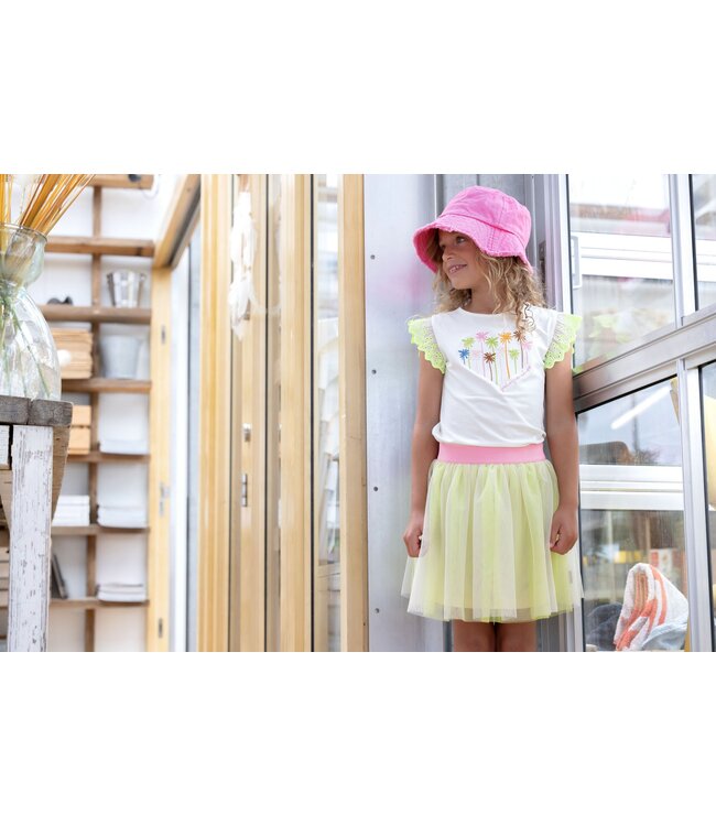 B.Nosy Meisjes rok mesh - Gea - Toxic groen