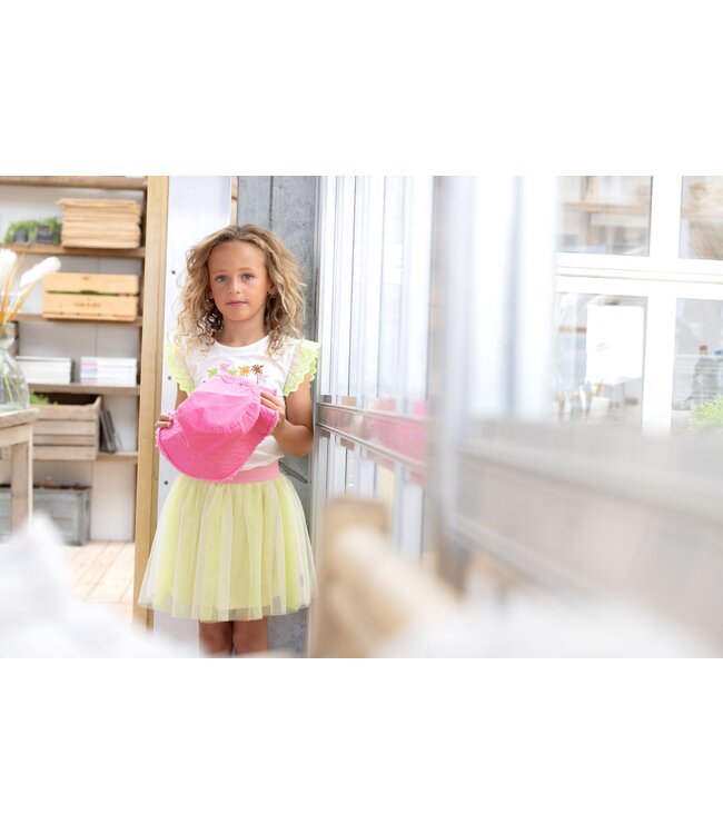 B.Nosy Meisjes rok mesh - Gea - Toxic groen