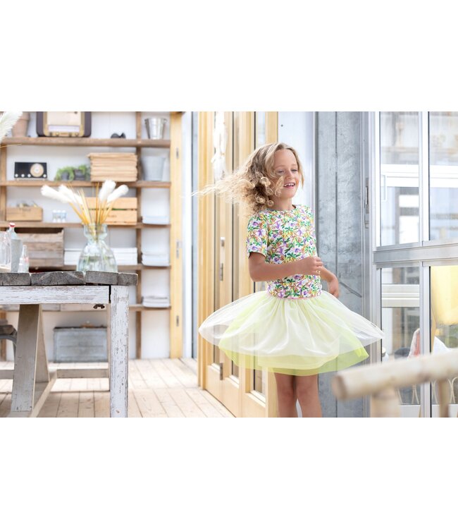 B.Nosy Meisjes rok mesh - Gea - Toxic groen