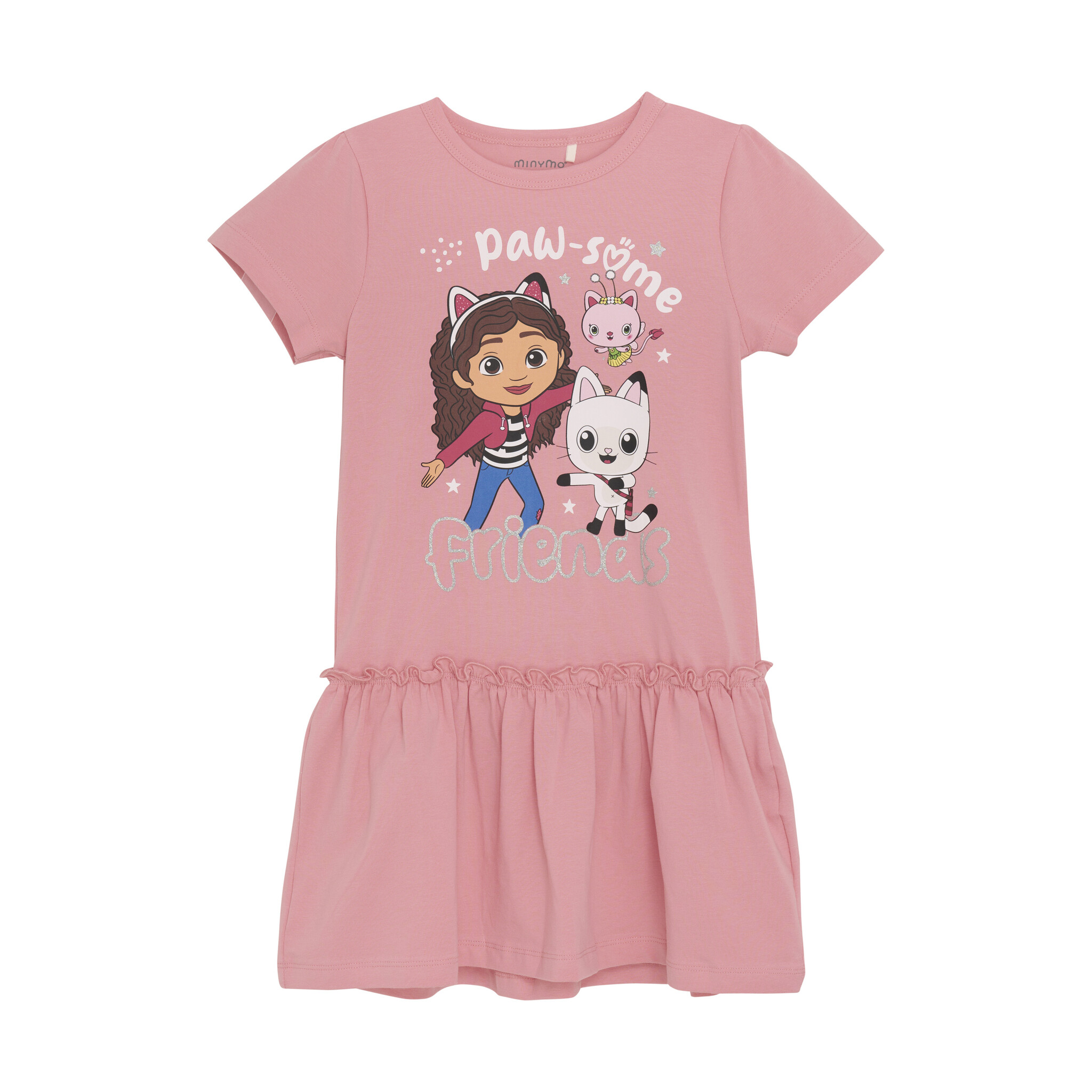 Minymo Meisjes jurk - Strawberry roze Minymo Meisjes jurk - Strawberry roze