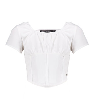 Frankie & Liberty Meisjes blouse - Nika - Bright White