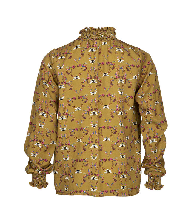 KIEstone Meisjes blouse - Fieke - Geel