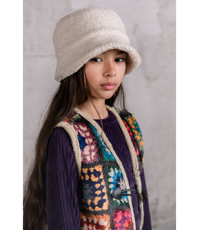 KIEstone Meisjes gilet - Plum - Multi color