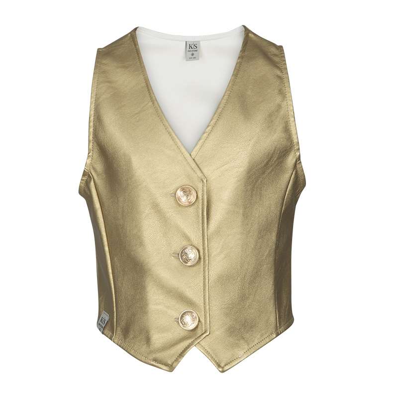 KIEstone Meisjes gilet - Lindy - Goud afbeelding
