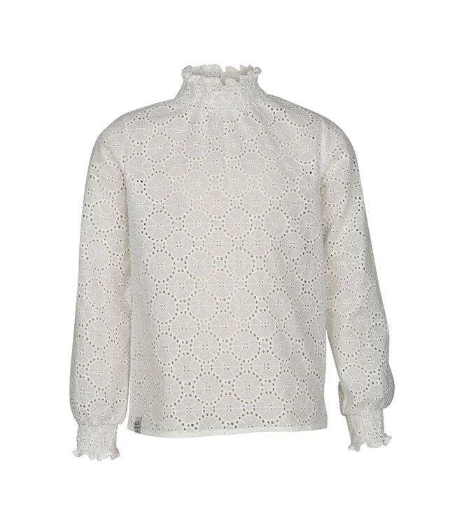 KIEstone Meisjes blouse - Fieke - Off wit