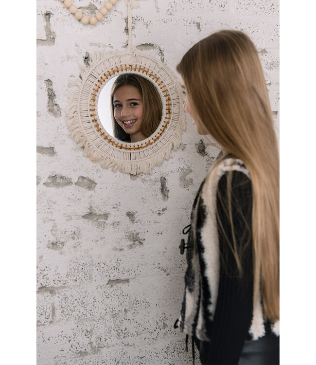 KIEstone Meisjes gilet - Plum - Grijs & Off wit