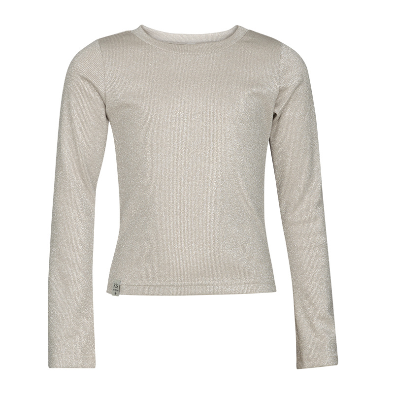 KIEstone Meisjes top - Isabel - Zilver rib afbeelding