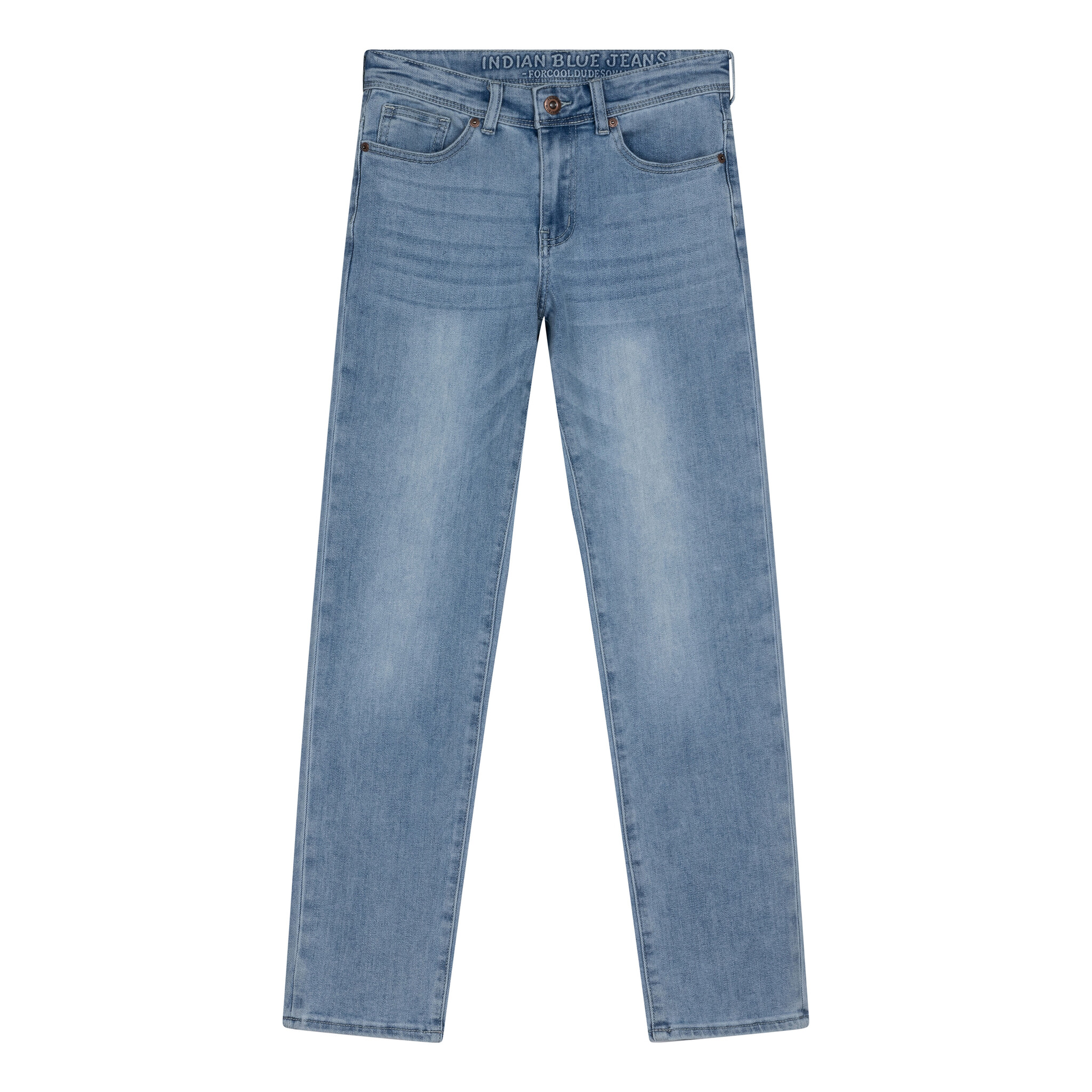 Indian Blue Jeans - Wide straight fit jeans - Light Denim Bue - Maat 128