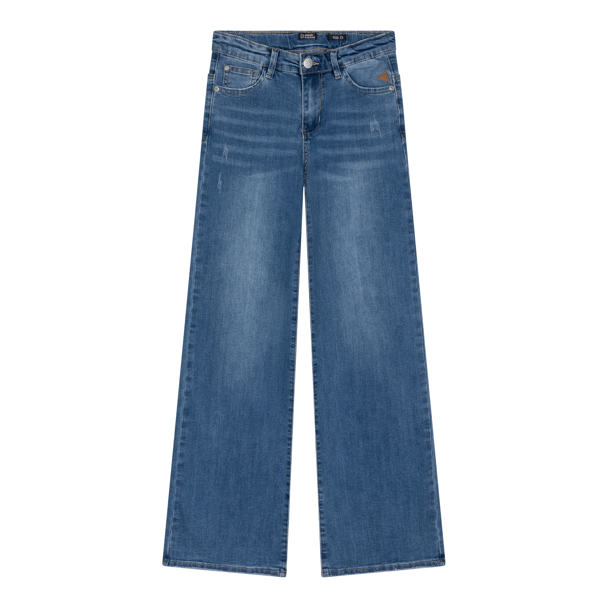 Indian Blue Jeans Meisjes jeans broek wide fit - Licht blauw denim