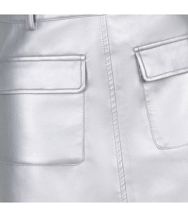 Indian Blue Jeans Meisjes rok pu - Zilver grijs