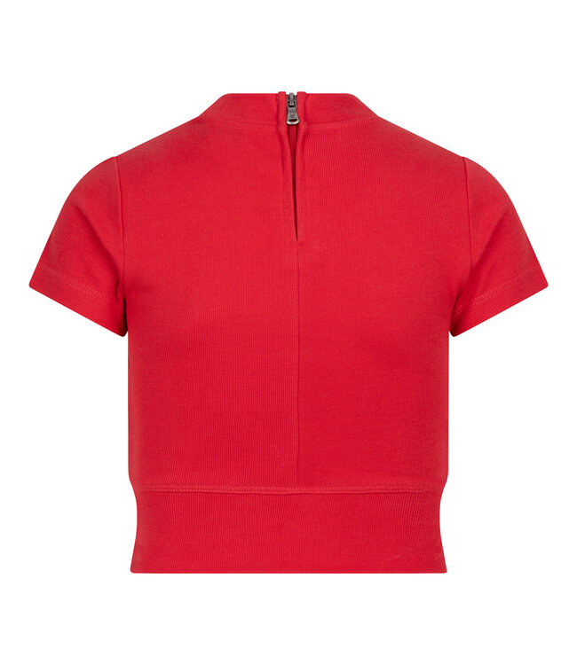 Indian Blue Jeans Meisjes t-shirt cropped - Poppy rood