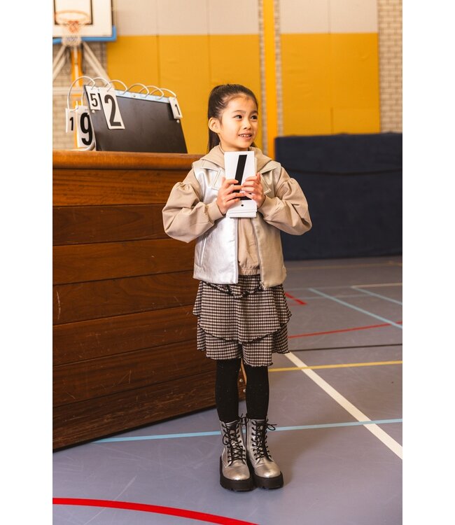 Quapi Meisjes rok - Domien - AOP Zand gestreept