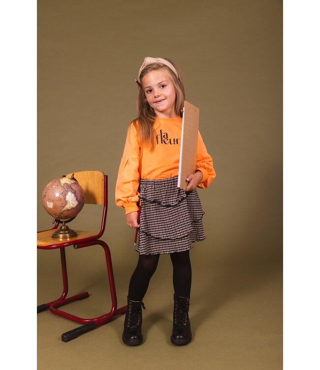 Quapi Meisjes rok - Domien - AOP Zand gestreept