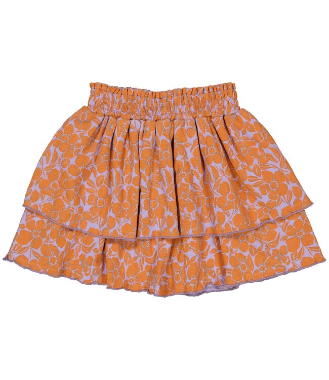 Quapi Meisjes rok - Donna - AOP Oranje bloemen