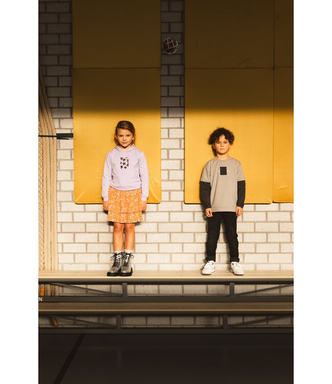 Quapi Meisjes rok - Donna - AOP Oranje bloemen