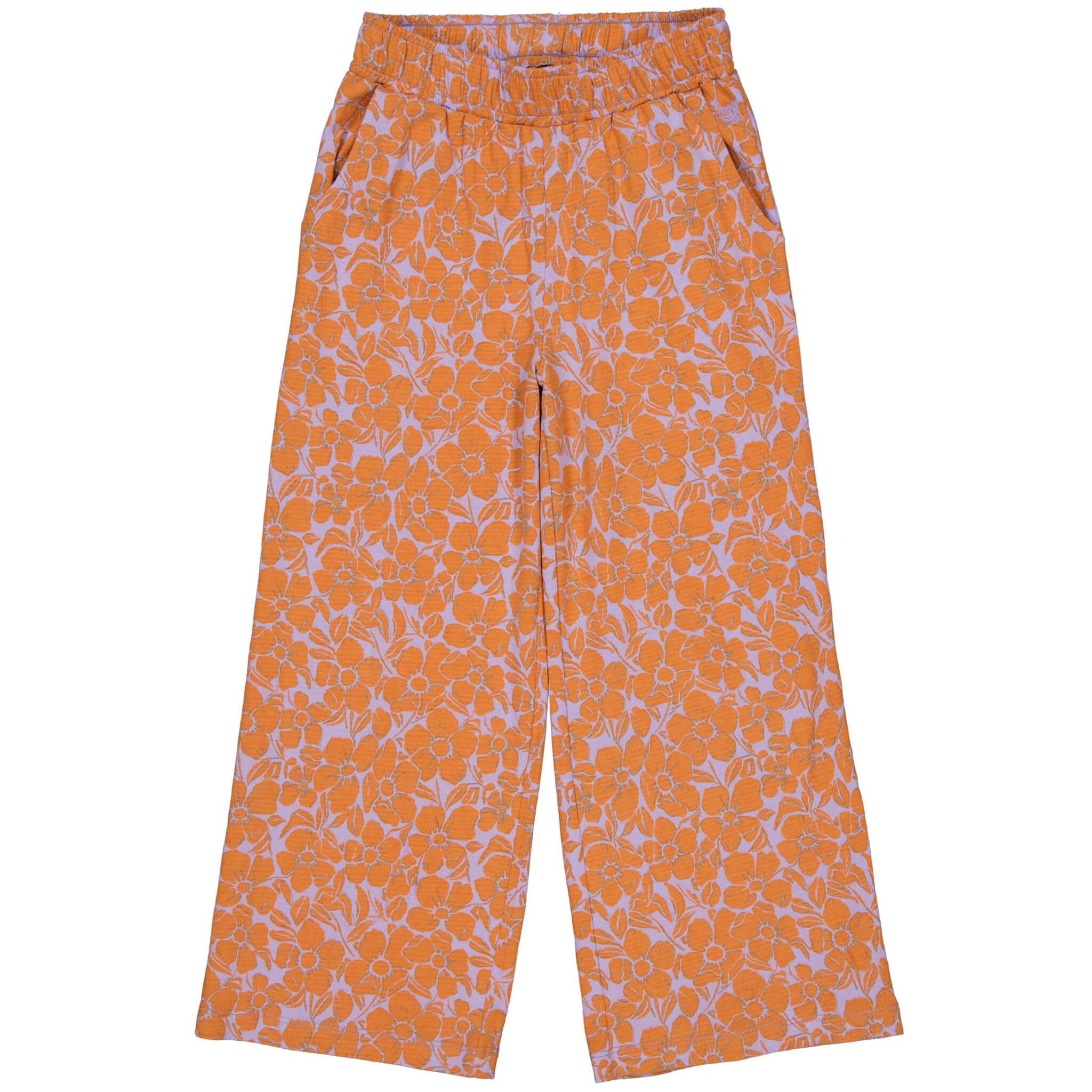Quapi Meisjes broek - Doris - AOP Oranje bloemen afbeelding