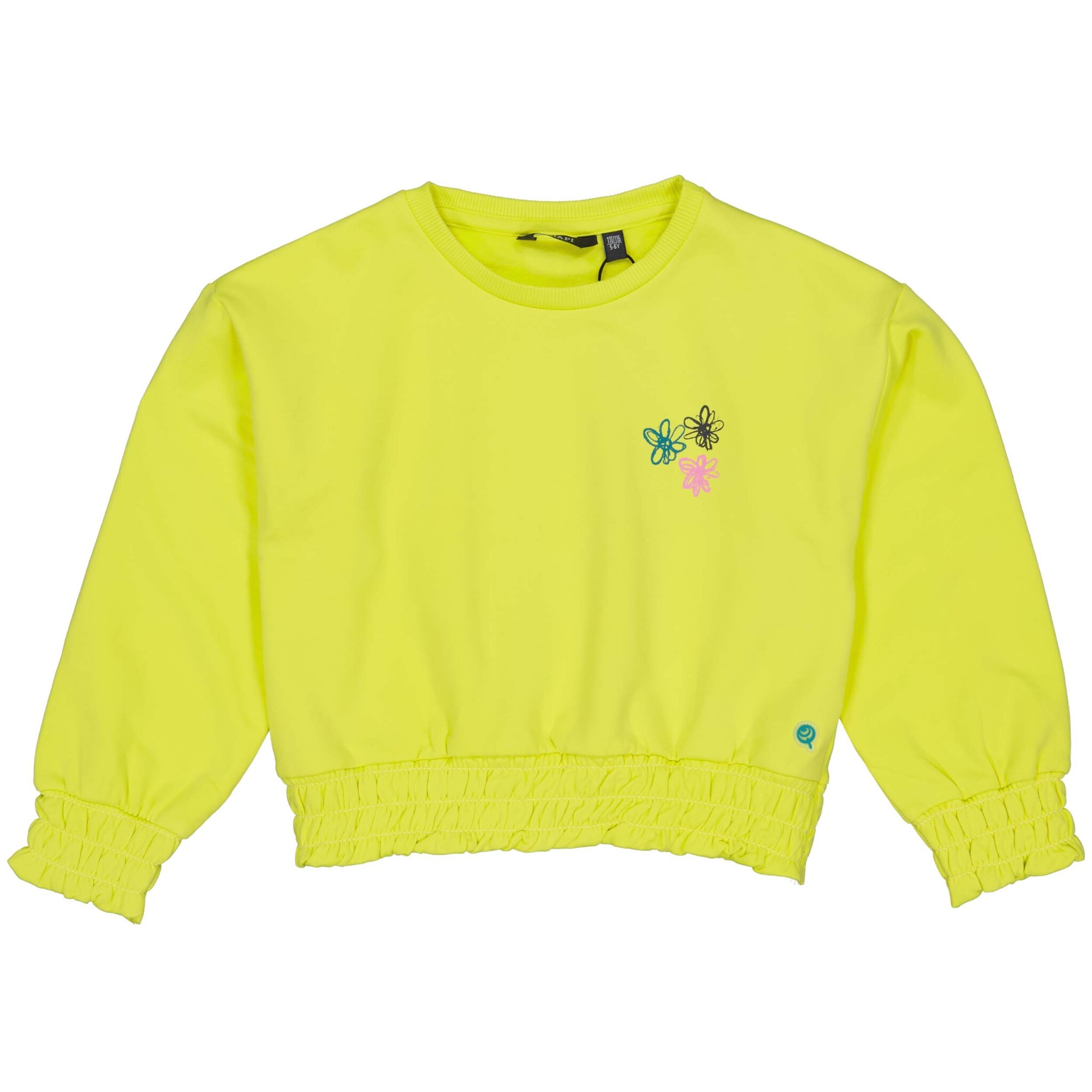 Quapi Meisjes sweater - Dewi - Geel groen Quapi Meisjes sweater - Dewi - Geel groen