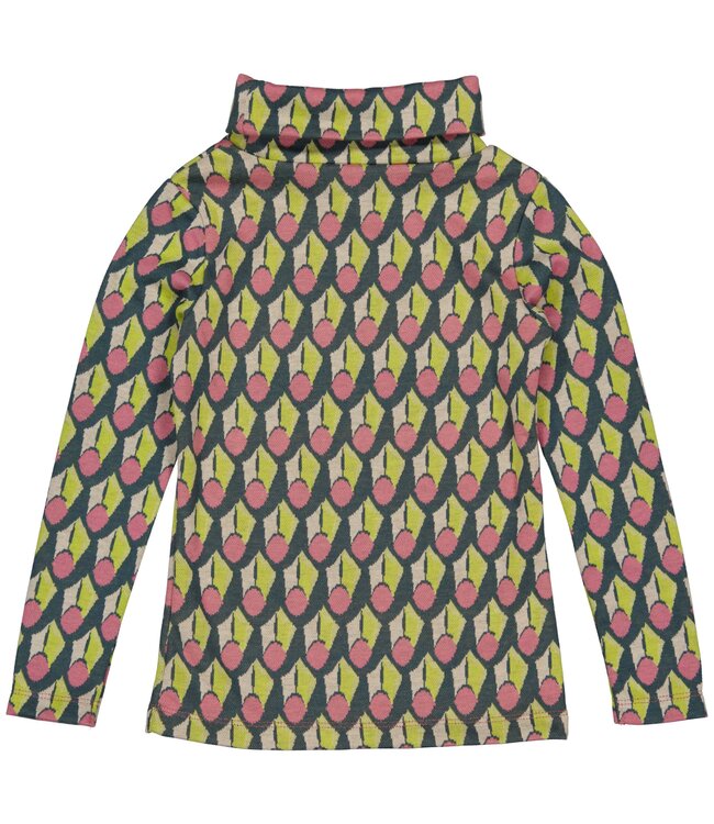 Quapi Meisjes sweater - Djenn - AOP Blauw grafisch