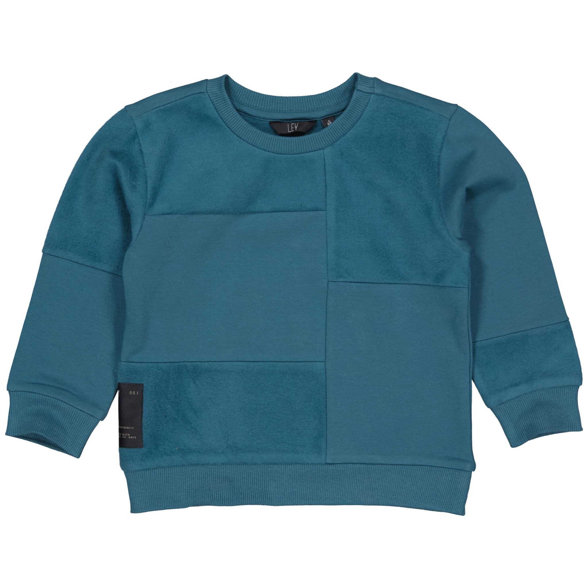 LEVV Little Jongens sweater - Pamir - Petrol blauw