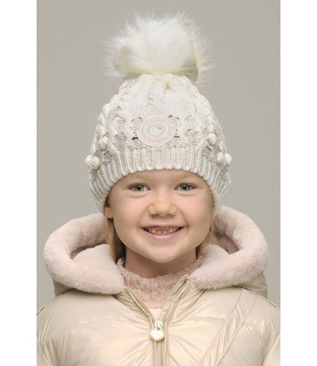 Le Chic Meisjes muts & sjaal - Raquel & Rory - Off wit