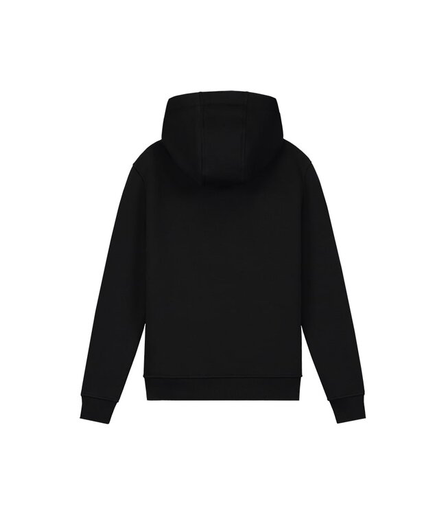 Malelions Hoodie signature gestreept - Zwart / Kobalt blauw