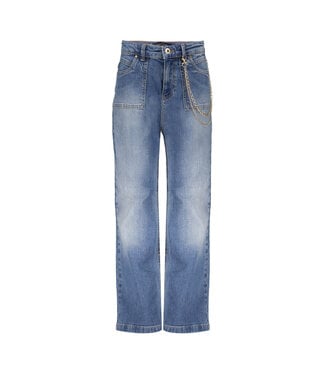 Frankie & Liberty Meisjes broek - Frankie Straight Leg - Mid Blue Denim