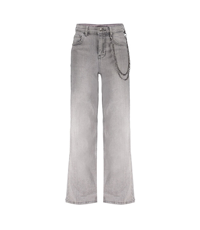 Frankie & Liberty Meisjes broek - Attitude Wide Leg - Grey Denim