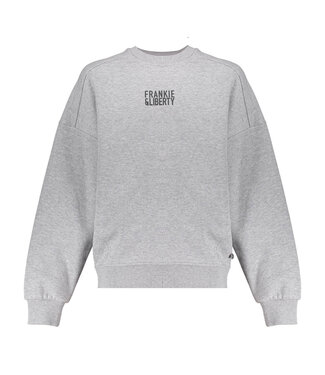 Frankie & Liberty Meisjes sweat shirt - Paris - 13 Light Grey Melange