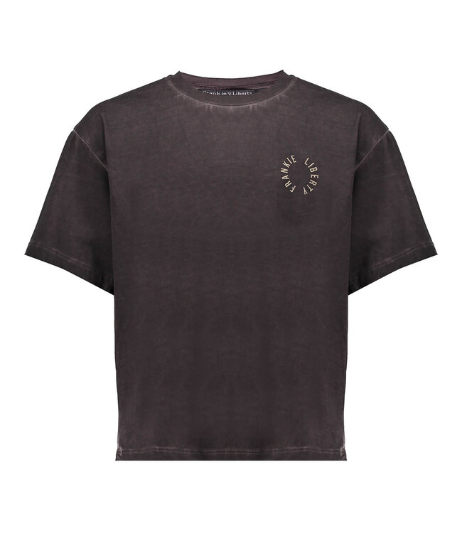 Frankie & Liberty Meisjes t-shirt - Paris - 15.2 Cool Brown