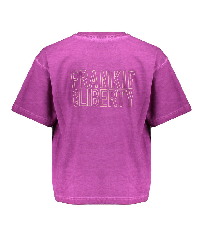 Frankie & Liberty Meisjes t-shirt - Paris - Purple Pink