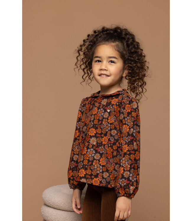 LOOXS Little Meisjes blouse retro rib - Retro floral
