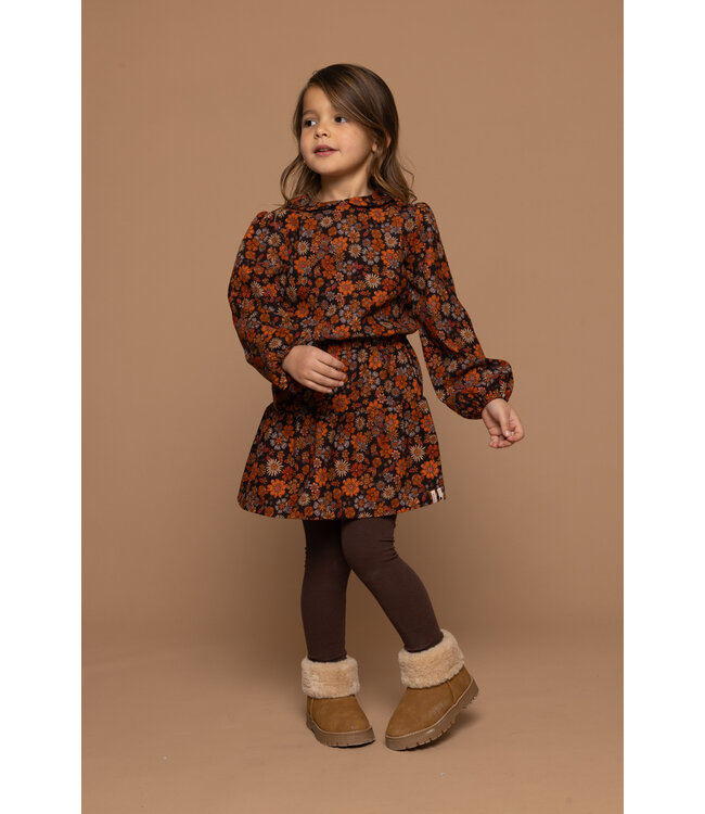 LOOXS Little Meisjes blouse retro rib - Retro floral