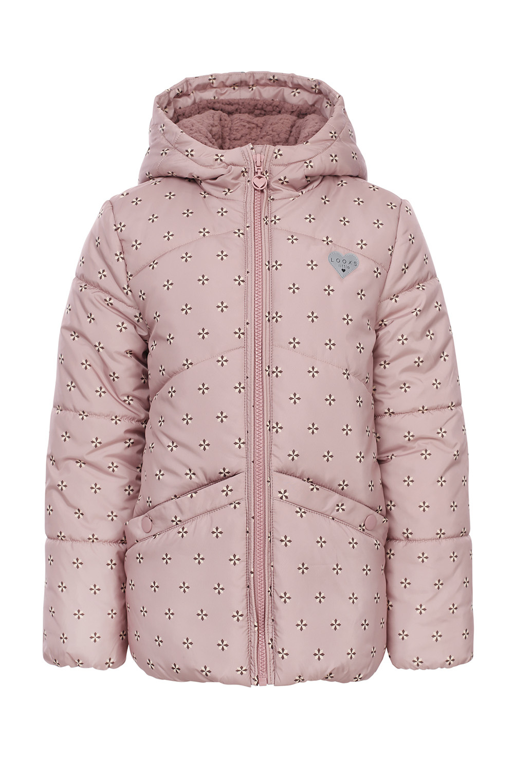 LOOXS Little Meisjes winterjas print - Paars fantasy LOOXS Little Meisjes winterjas print - Paars fantasy