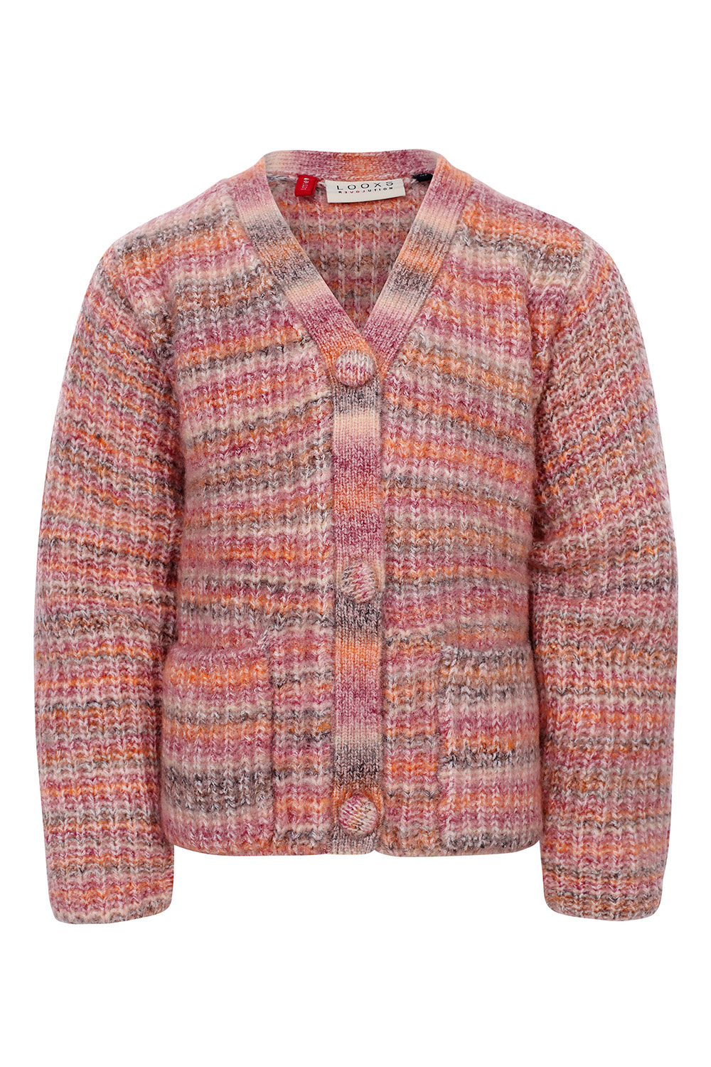 LOOXS Little Meisjes vest gebreid - Multi streep afbeelding