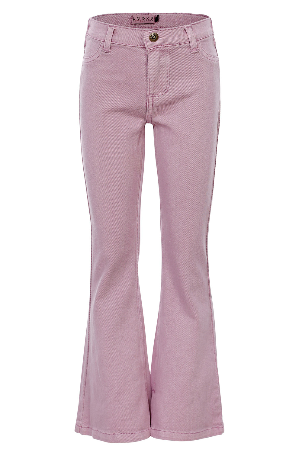 LOOXS Little Meisjes flair broek twill - Paars LOOXS Little Meisjes flair broek twill - Paars