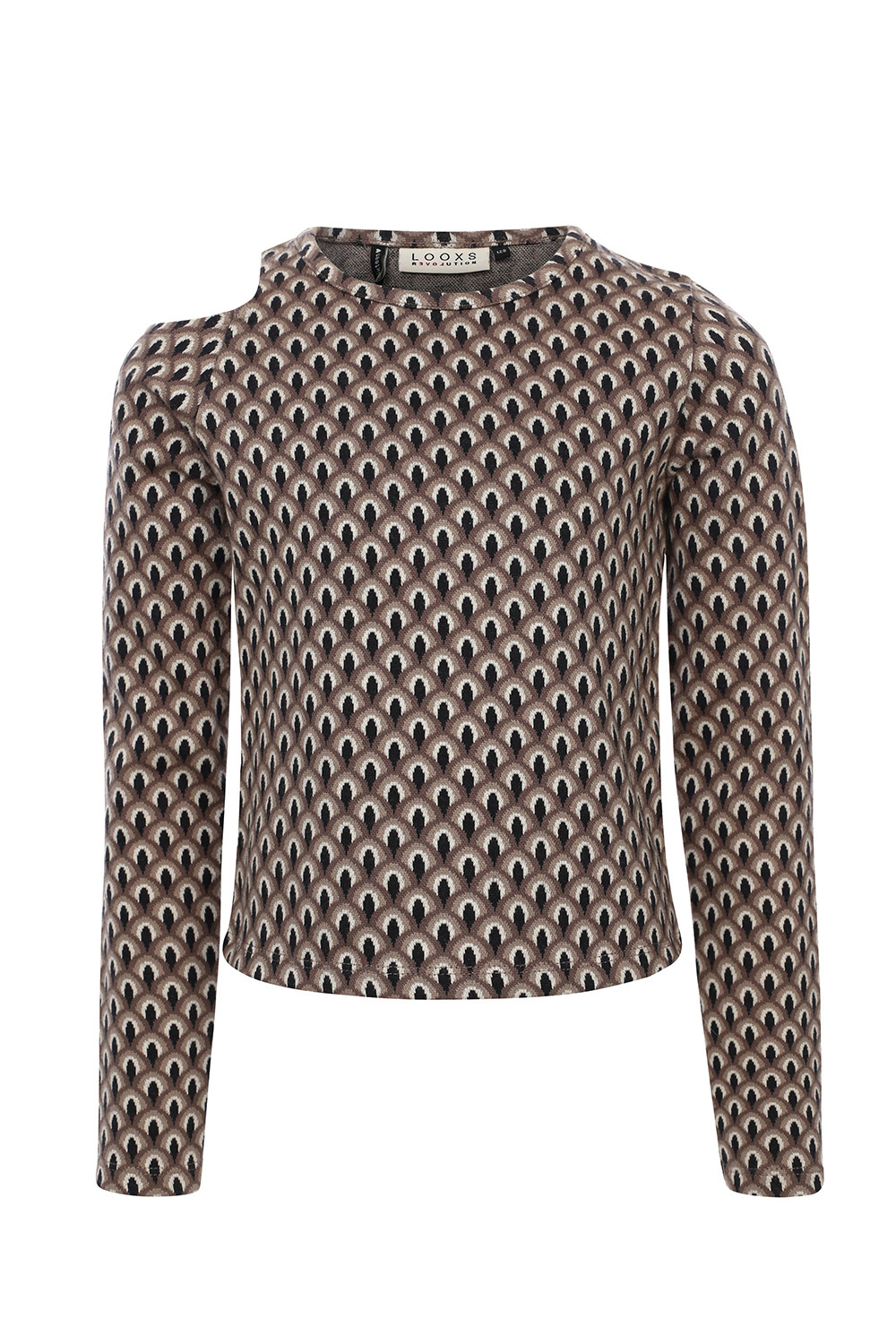 LOOXS 10sixteen Meisjes top open schouder - Graphic afbeelding