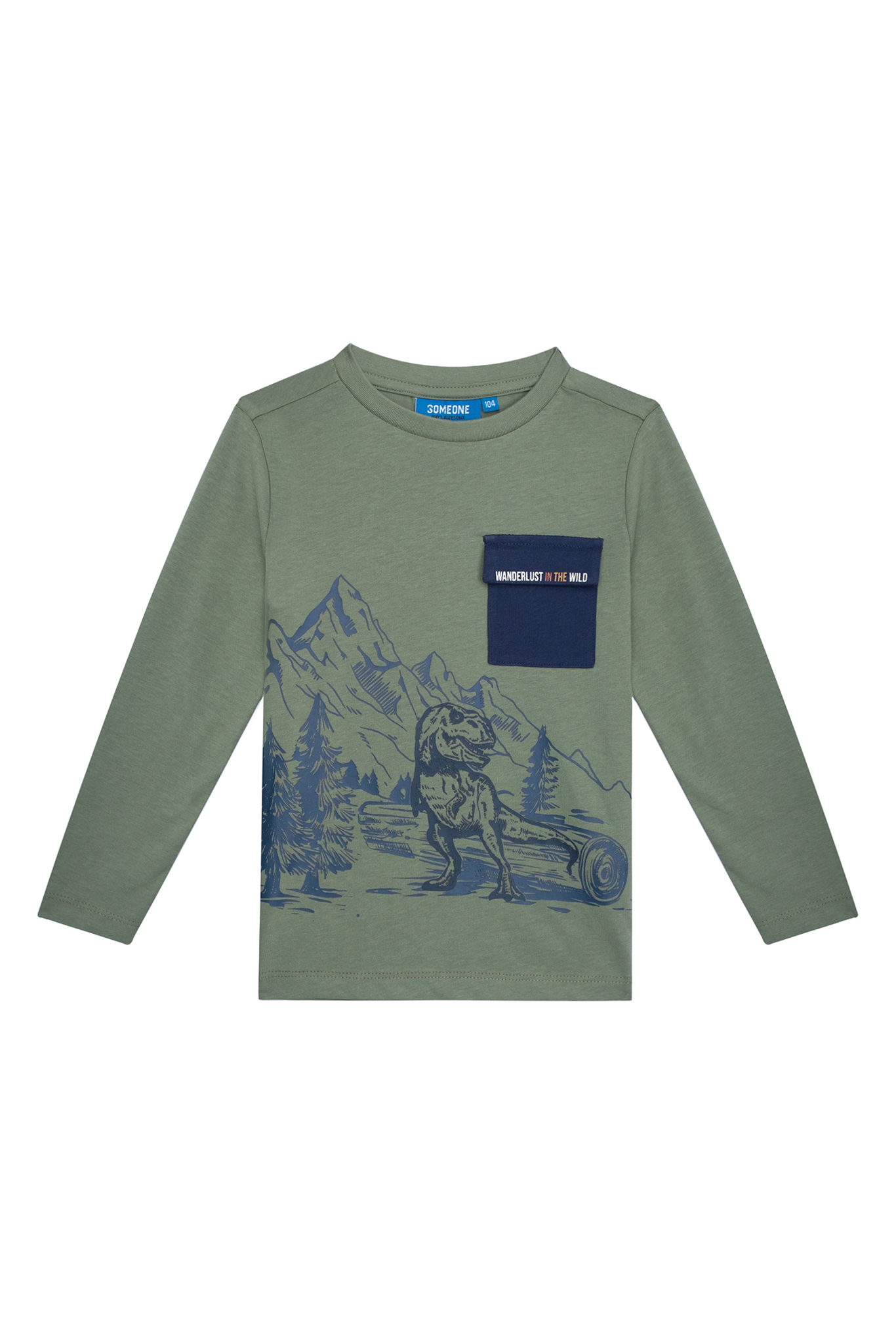 Someone Jongens t-shirt LS - Licht khaki groen Someone Jongens t-shirt LS - Licht khaki groen