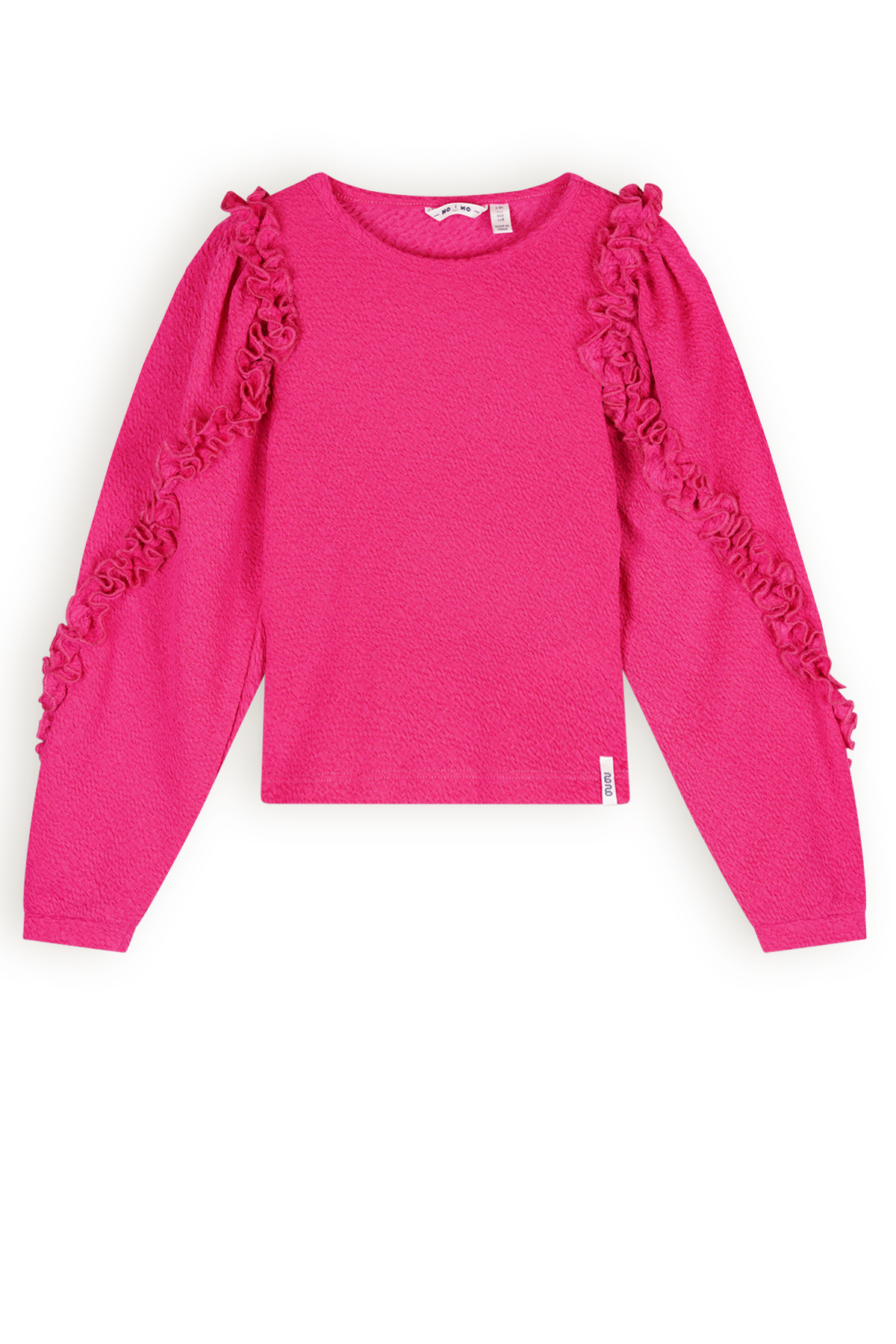 NoNo Meisjes t-shirt fancy mouw - Kysa - Azalea roze