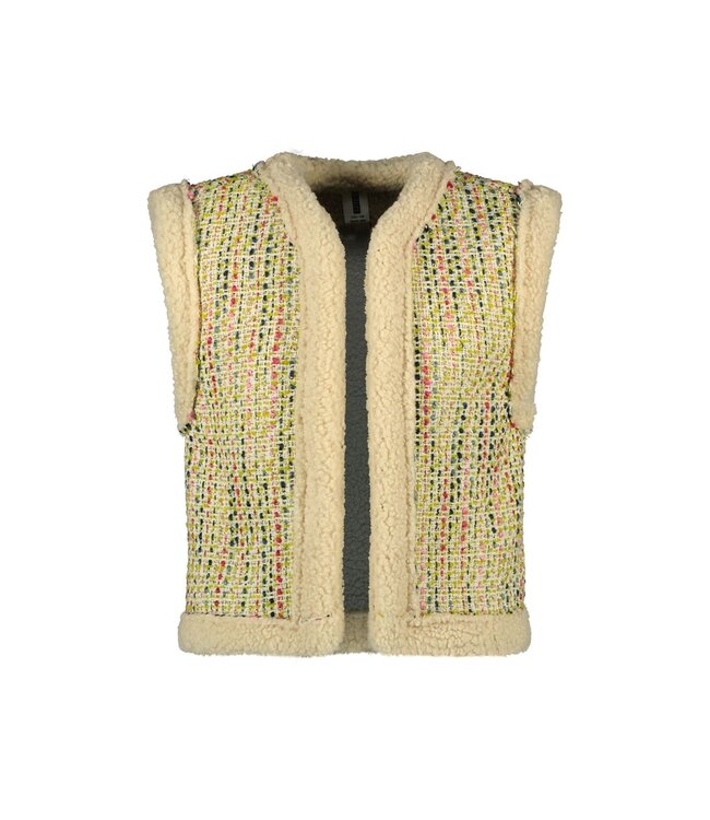 B.Nosy Meisjes gilet boucle - Gitte - Olijf groen