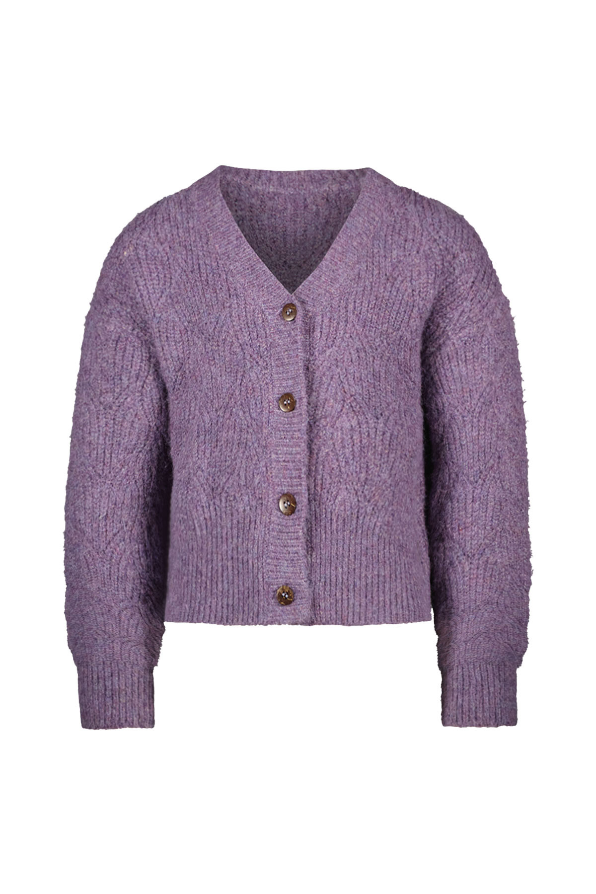 Like Flo Meisjes vest gebreid - Deau - Lavendel