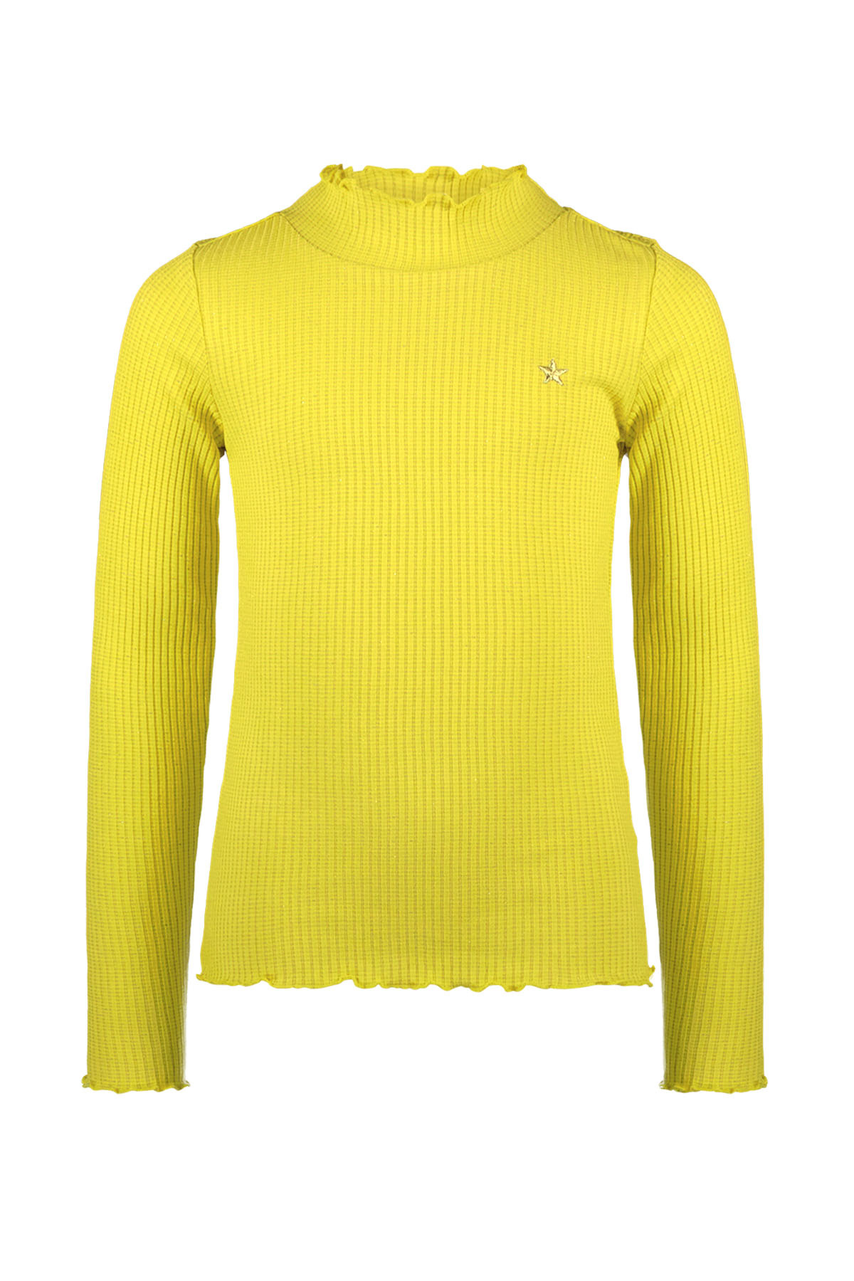 Like Flo Meisjes basic col shirt - Eef - Lemon geel