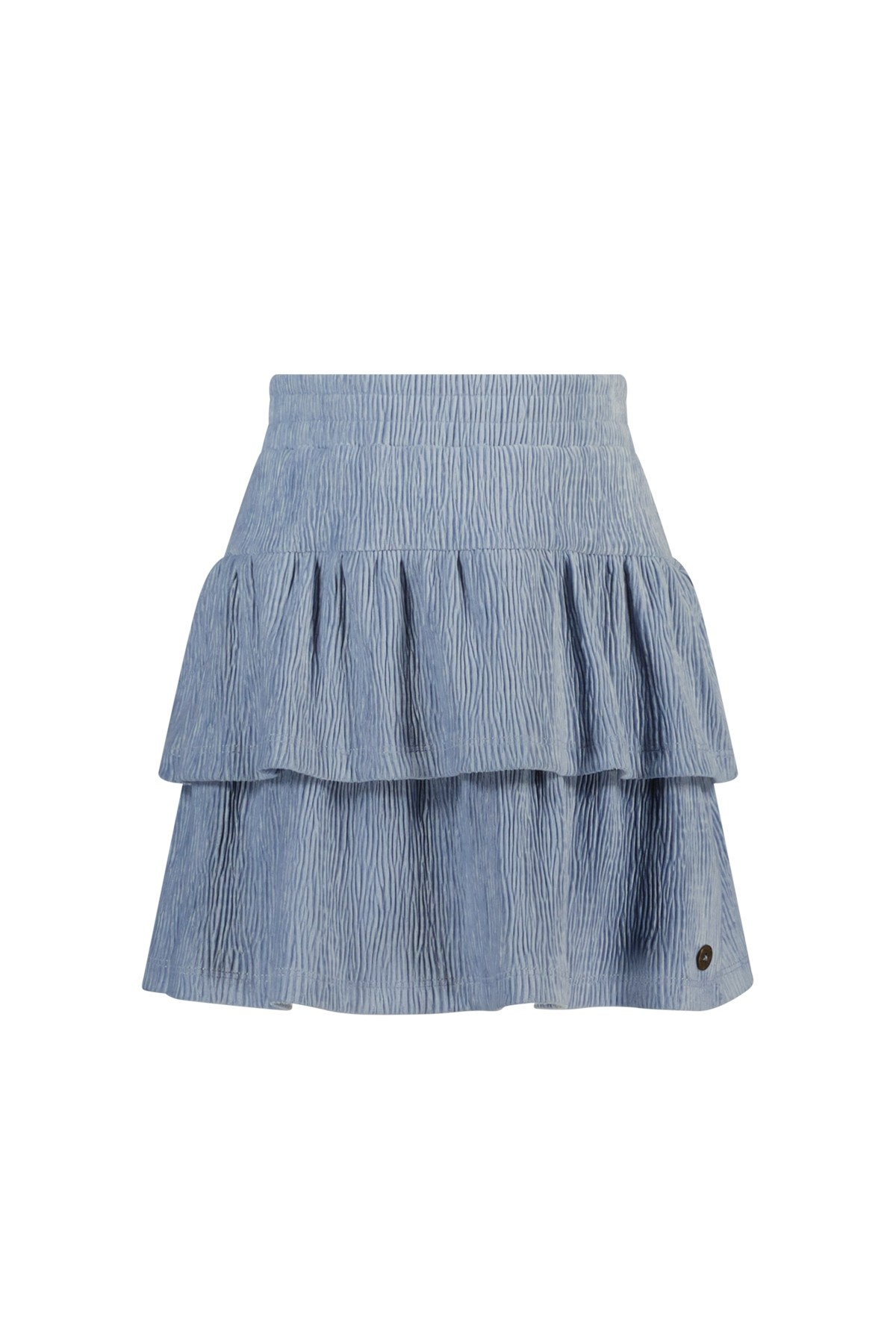 Like Flo Meisjes rok 2-laags velvet - Hila - Lt denim Like Flo Meisjes rok 2-laags velvet - Hila - Lt denim